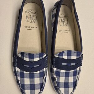 Cole Haan Blue Checkered Loafers